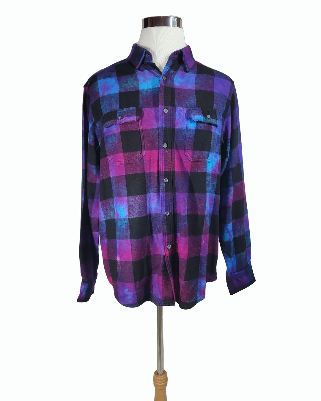 Adult X-large Tie Dyed Flannel Shirt — Fun Endeavors Tie Dye Lab